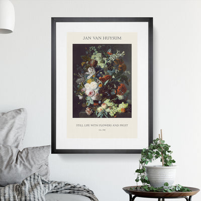 Still Life With Flowers And Fruit Vol.2 Print By Jan Van Huysum