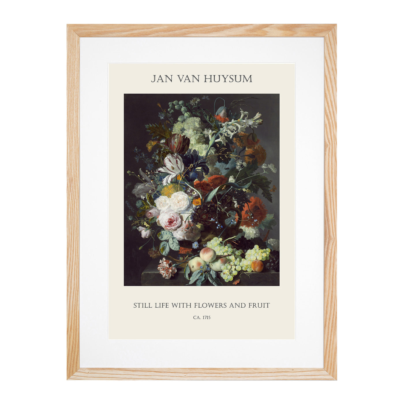 Still Life With Flowers And Fruit Vol.2 Print By Jan Van Huysum