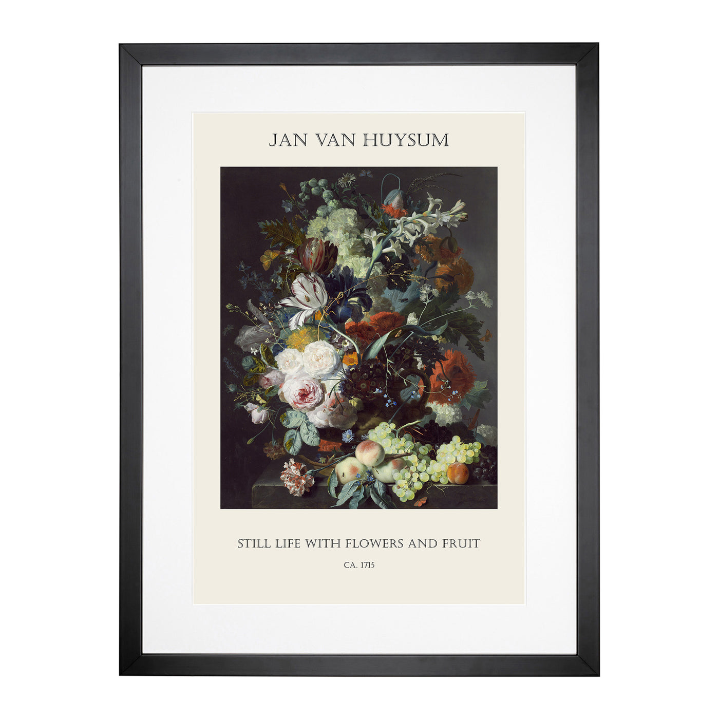 Still Life With Flowers And Fruit Vol.2 Print By Jan Van Huysum Framed Print Main Image