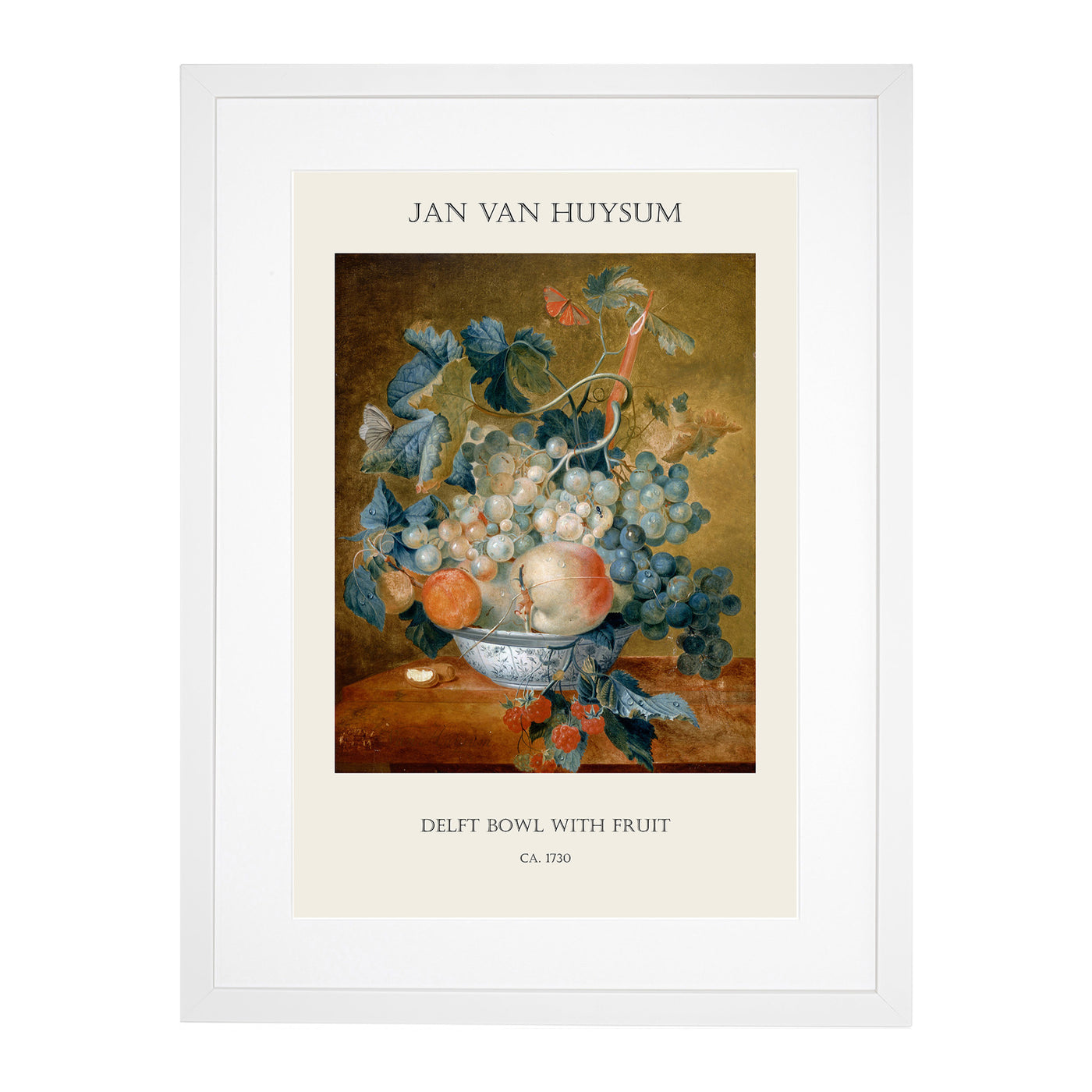 Still Life With Flowers And Fruit Vol.3 Print By Jan Van Huysum