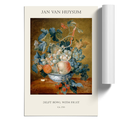 Still Life With Flowers And Fruit Vol.3 Print By Jan Van Huysum