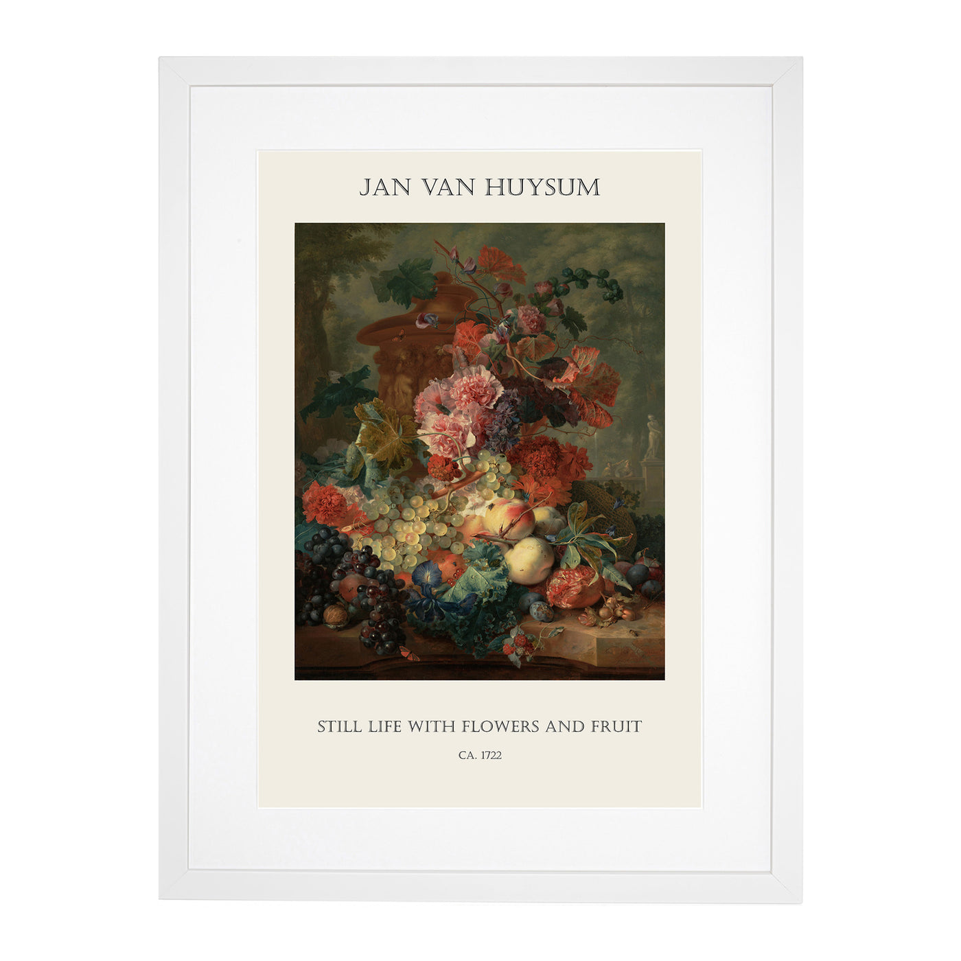 Still Life With Flowers And Fruit Vol.4 Print By Jan Van Huysum