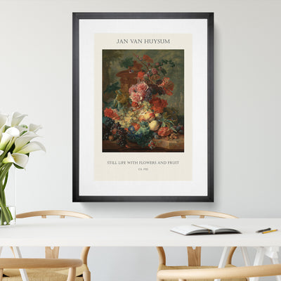 Still Life With Flowers And Fruit Vol.4 Print By Jan Van Huysum