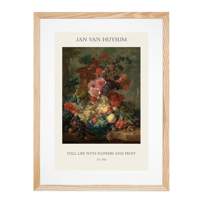 Still Life With Flowers And Fruit Vol.4 Print By Jan Van Huysum