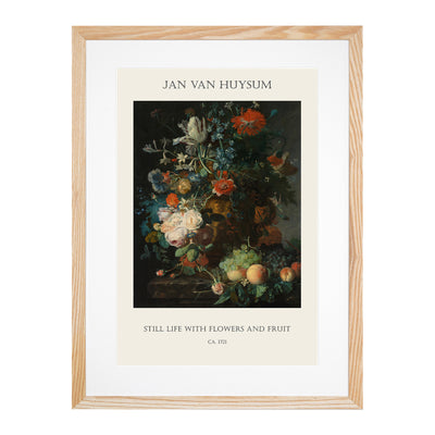 Still Life With Flowers And Fruit Vol.7 Print By Jan Van Huysum