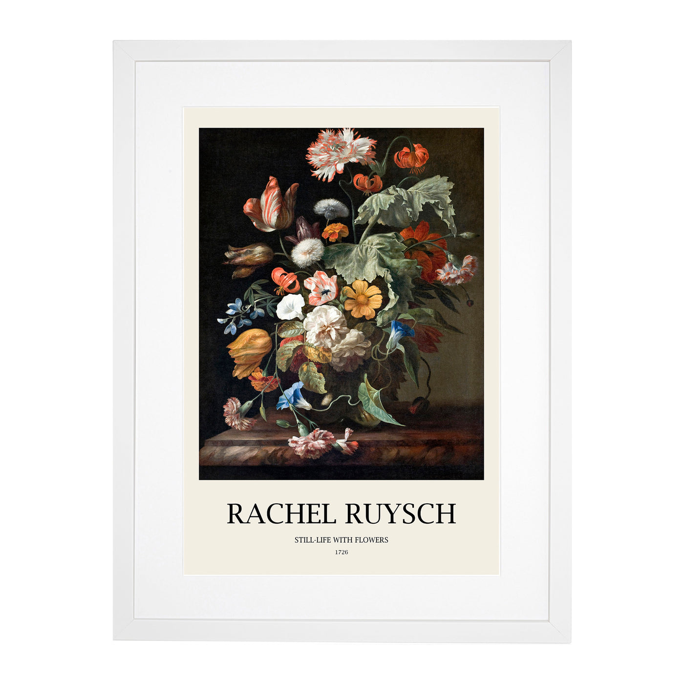 Still Life With Flowers Vol.1 Print By Rachel Ruysch