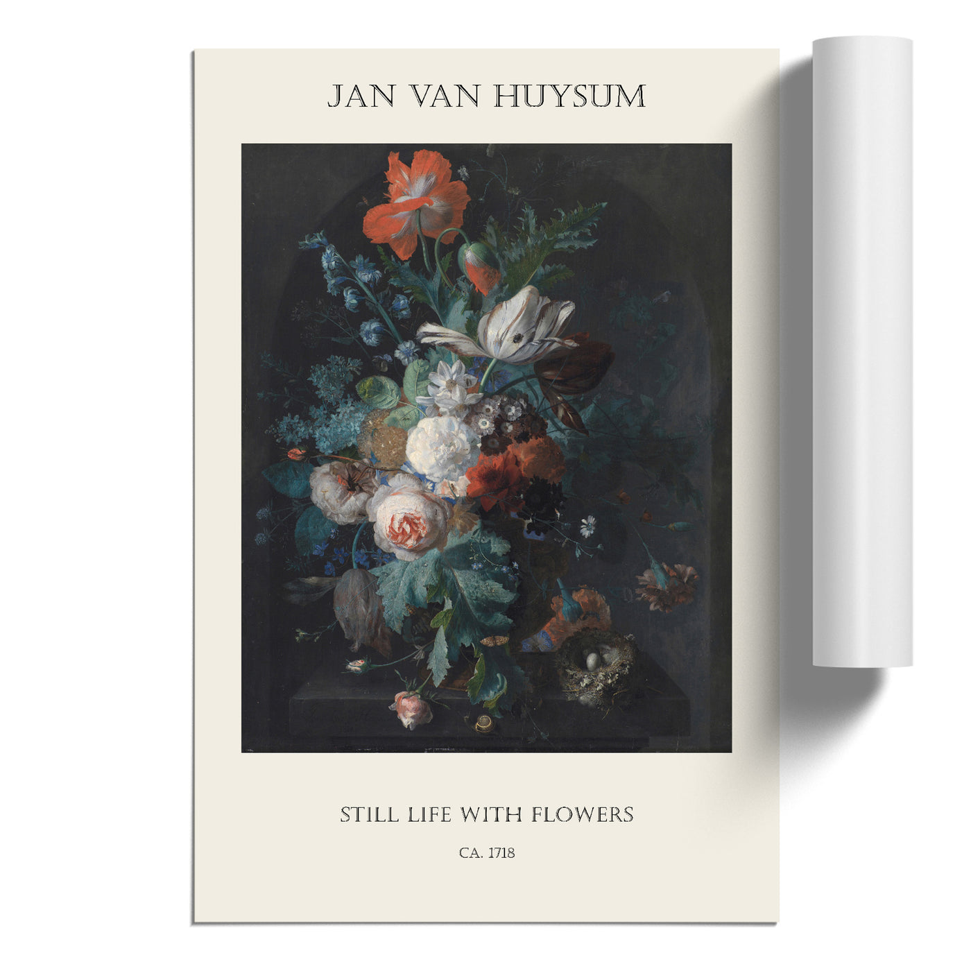 Still Life With Flowers Vol.4 Print By Jan Van Huysum