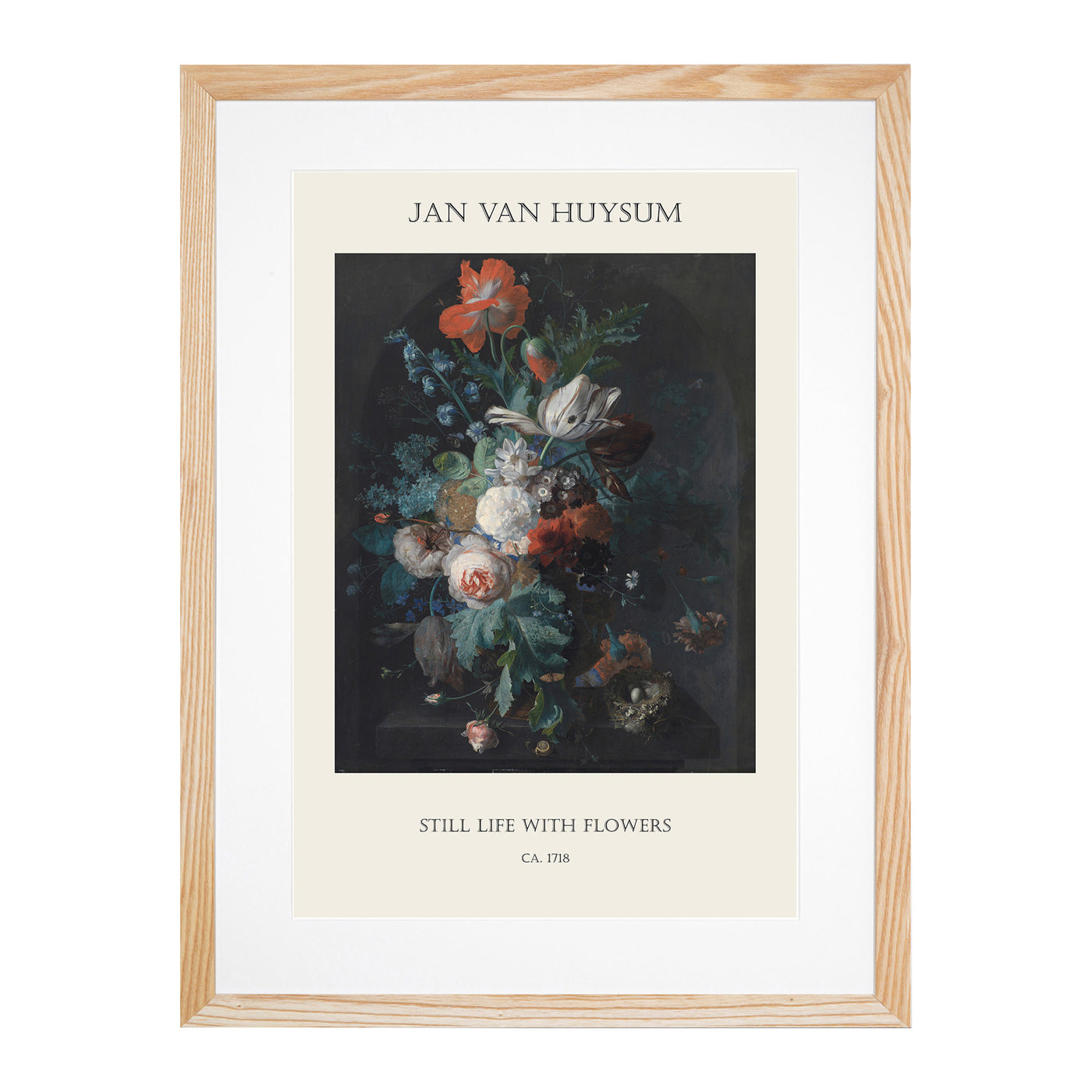 Still Life With Flowers Vol.4 Print By Jan Van Huysum