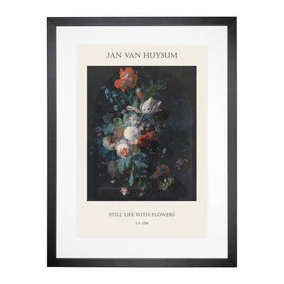 Still Life With Flowers Vol.4 Print By Jan Van Huysum Framed Print Main Image