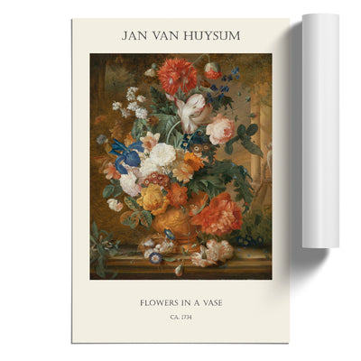 Still Life With Flowers Vol.5 Print By Jan Van Huysum