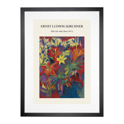 Still Life With Lilies Print By Ernst Ludwig Kirchner Framed Print Main Image