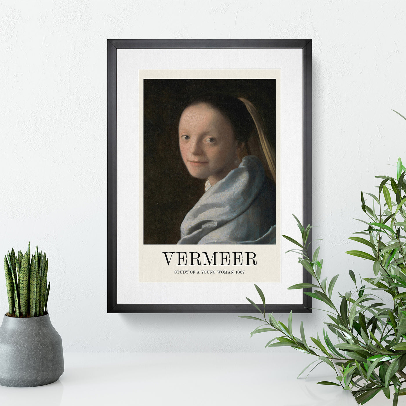 Study Of A Young Woman Print By Johannes Vermeer