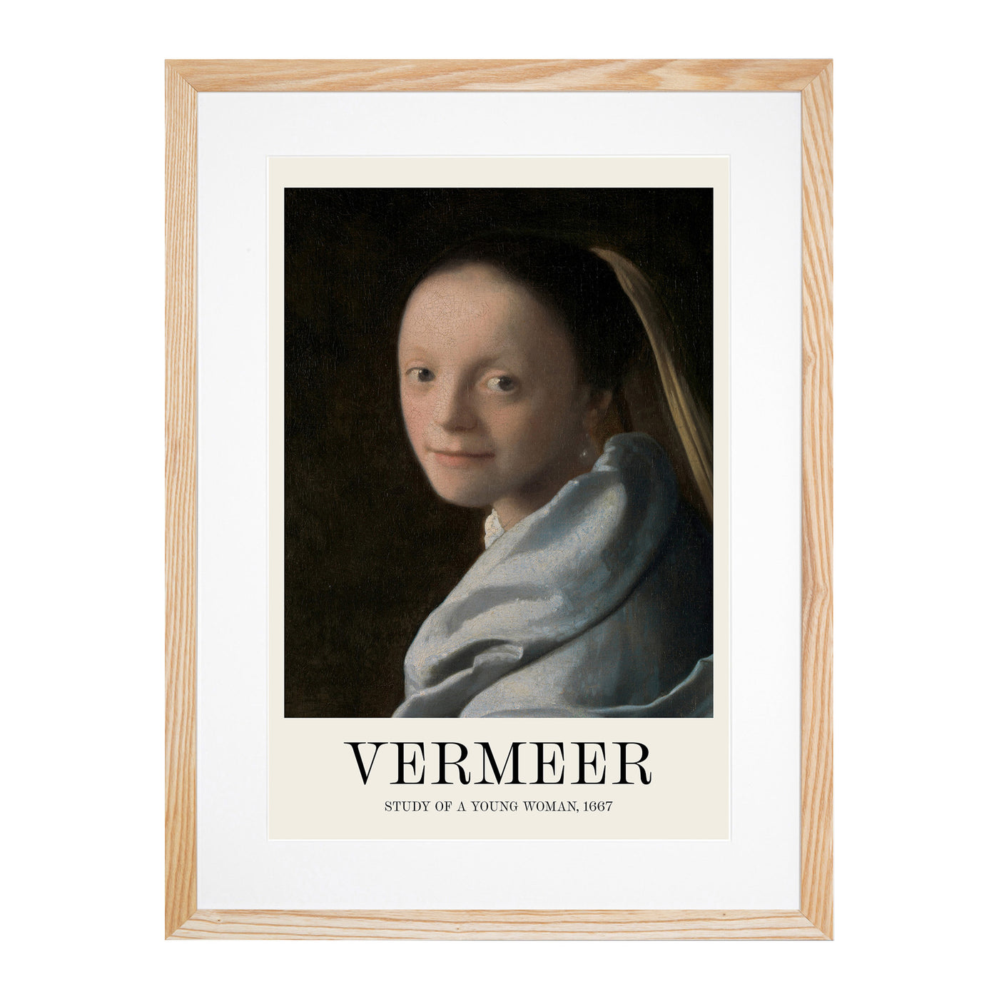 Study Of A Young Woman Print By Johannes Vermeer