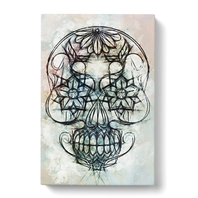 Sugar Skull In Abstractcan Canvas Print Main Image