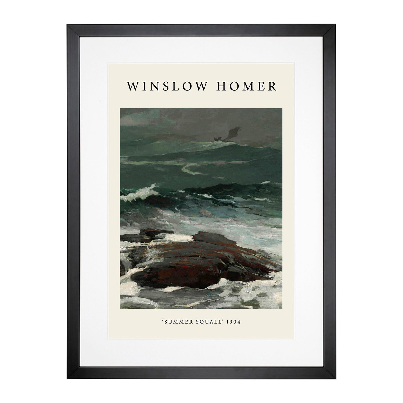 Summer Squall Print By Winslow Homer Framed Print Main Image