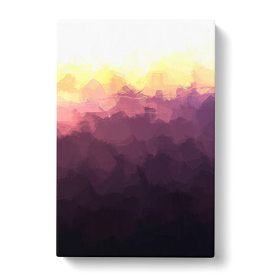Sun Over A Mountain Range In Abstract Canvas Print Main Image