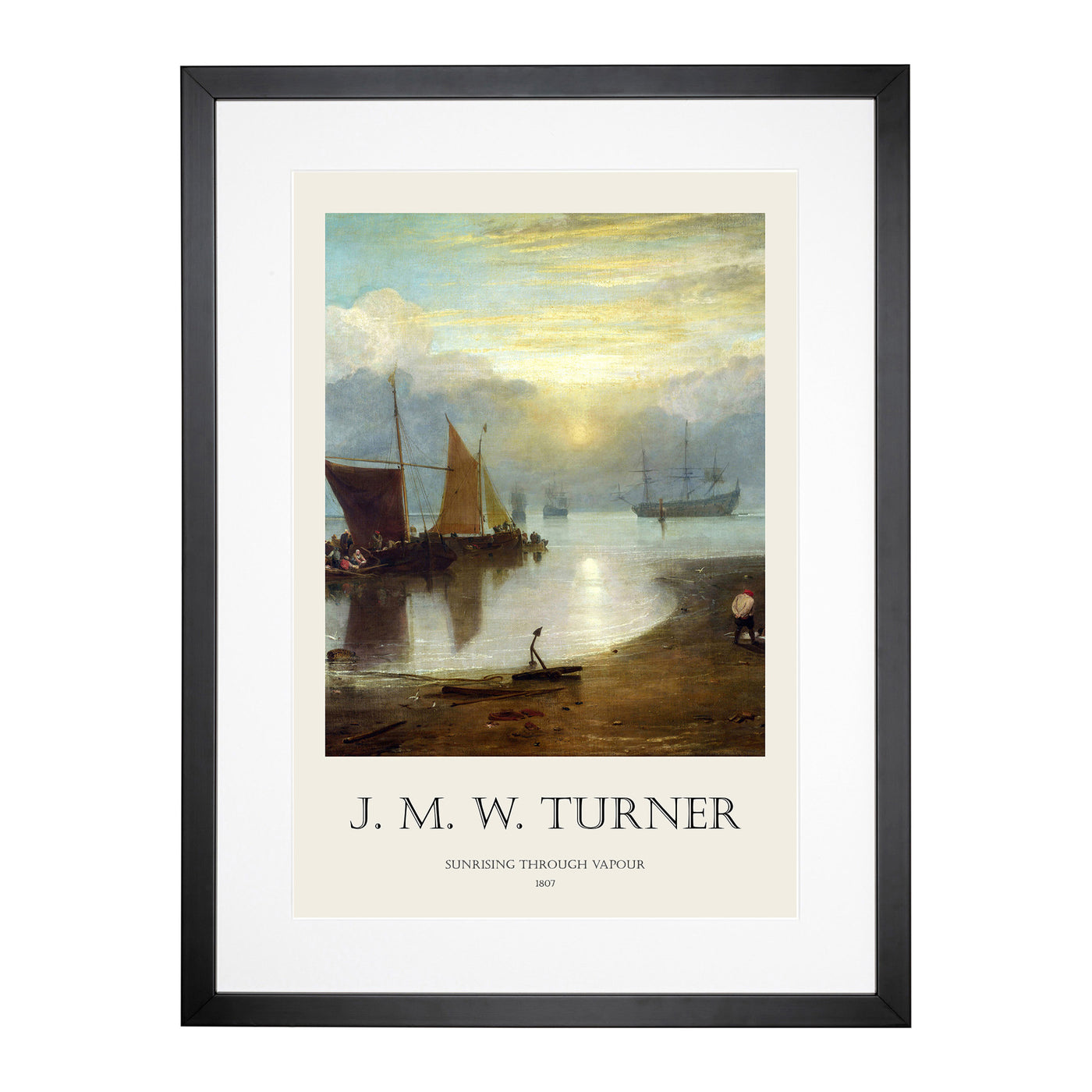 Sun Rising Through Vapour Print By Joseph-Mallord William Turner Framed Print Main Image