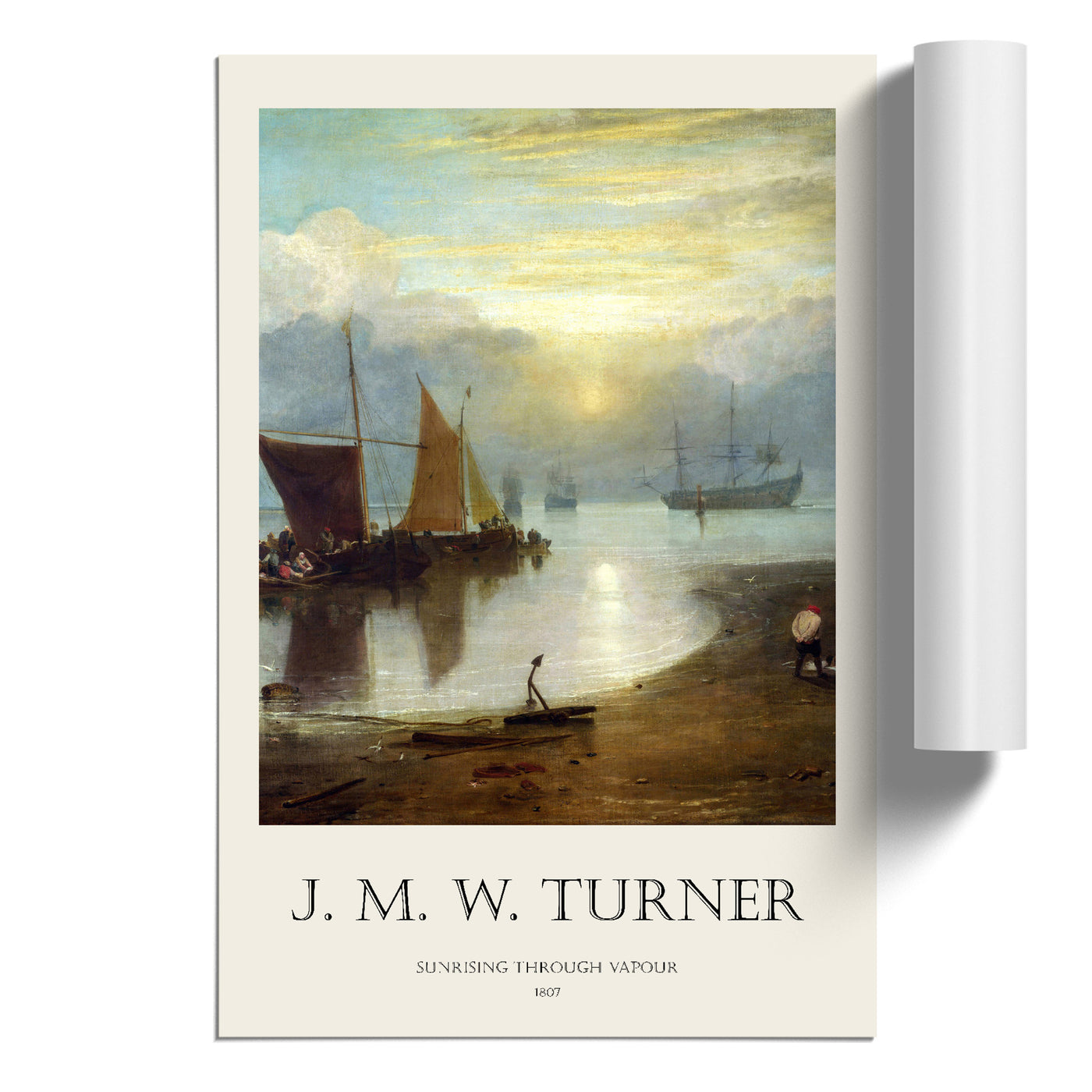 Sun Rising Through Vapour Print By Joseph-Mallord William Turner