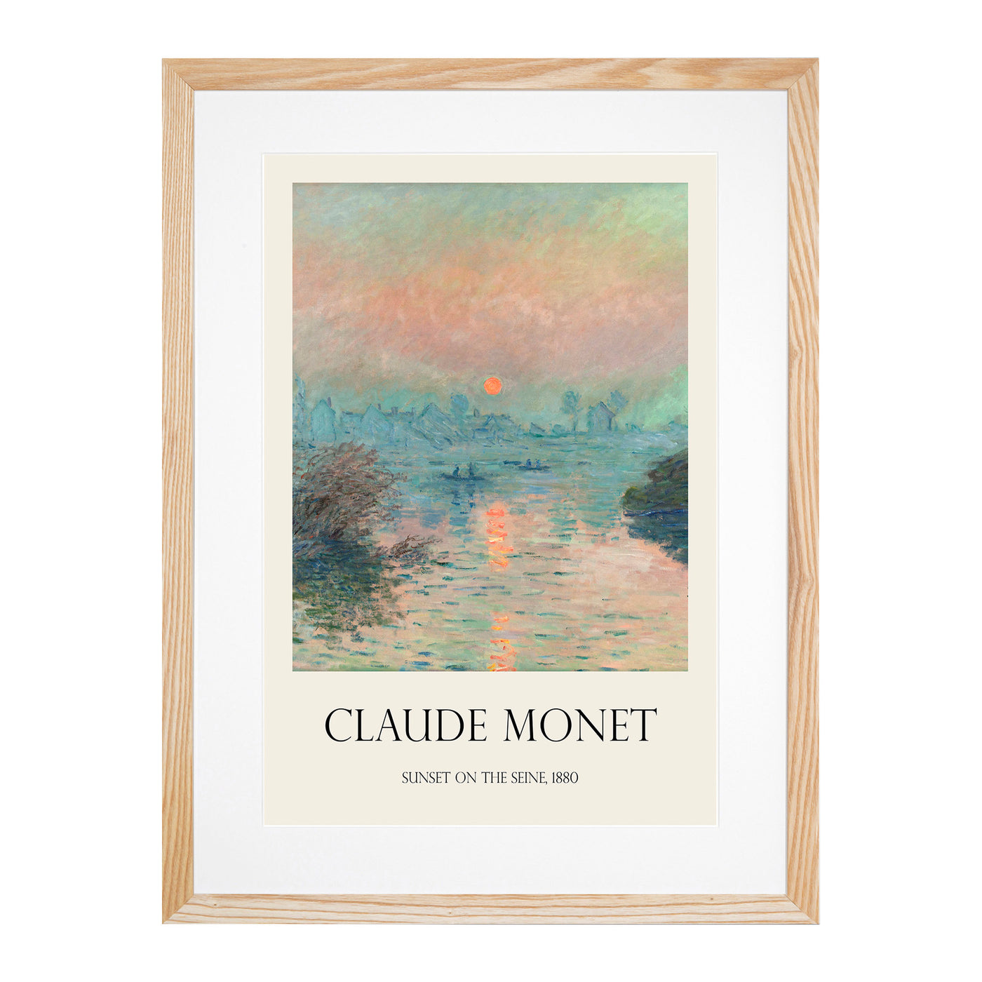 Sun Setting On The Seine Print By Claude Monet