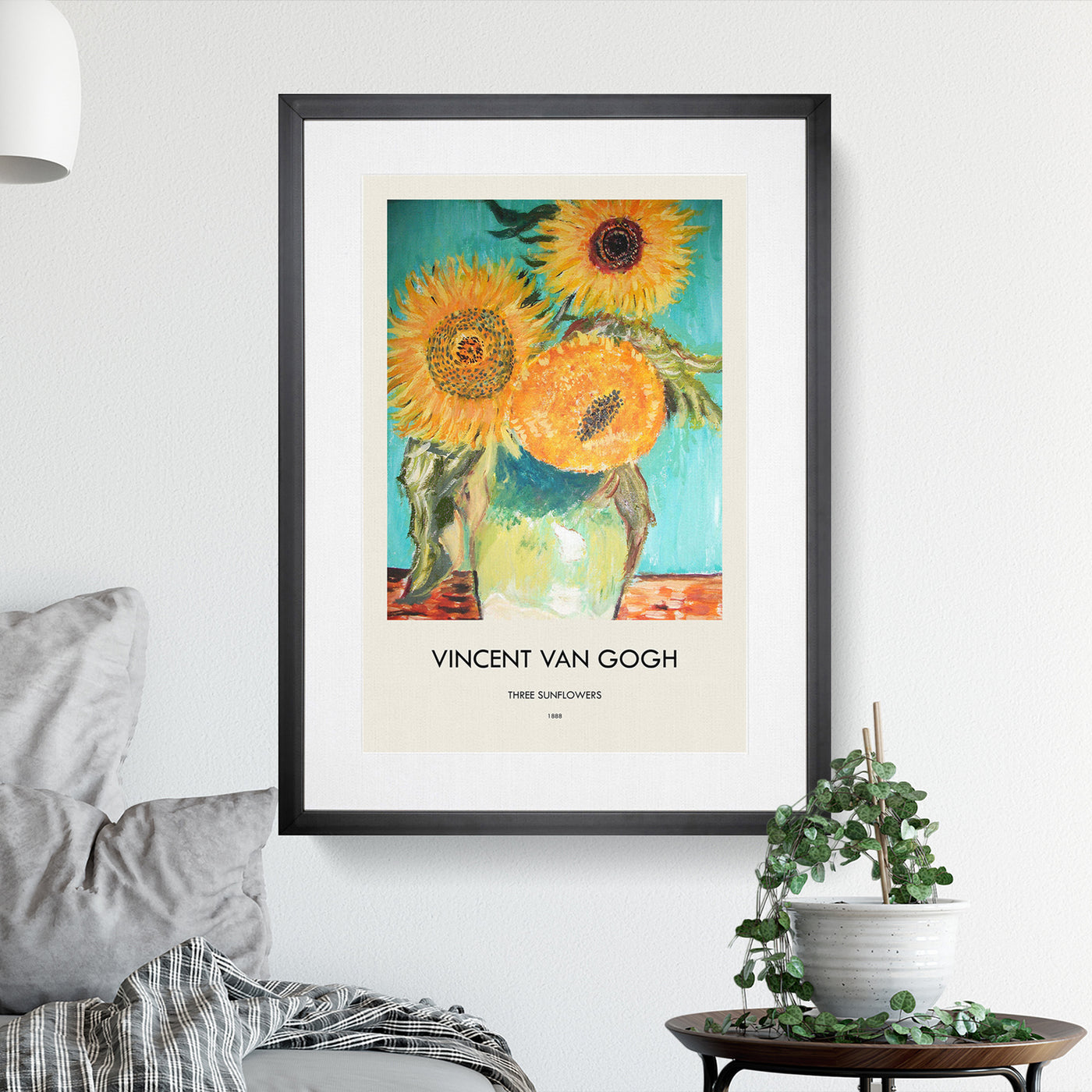 Sunflowers In A Vase Print By Vincent Van Gogh