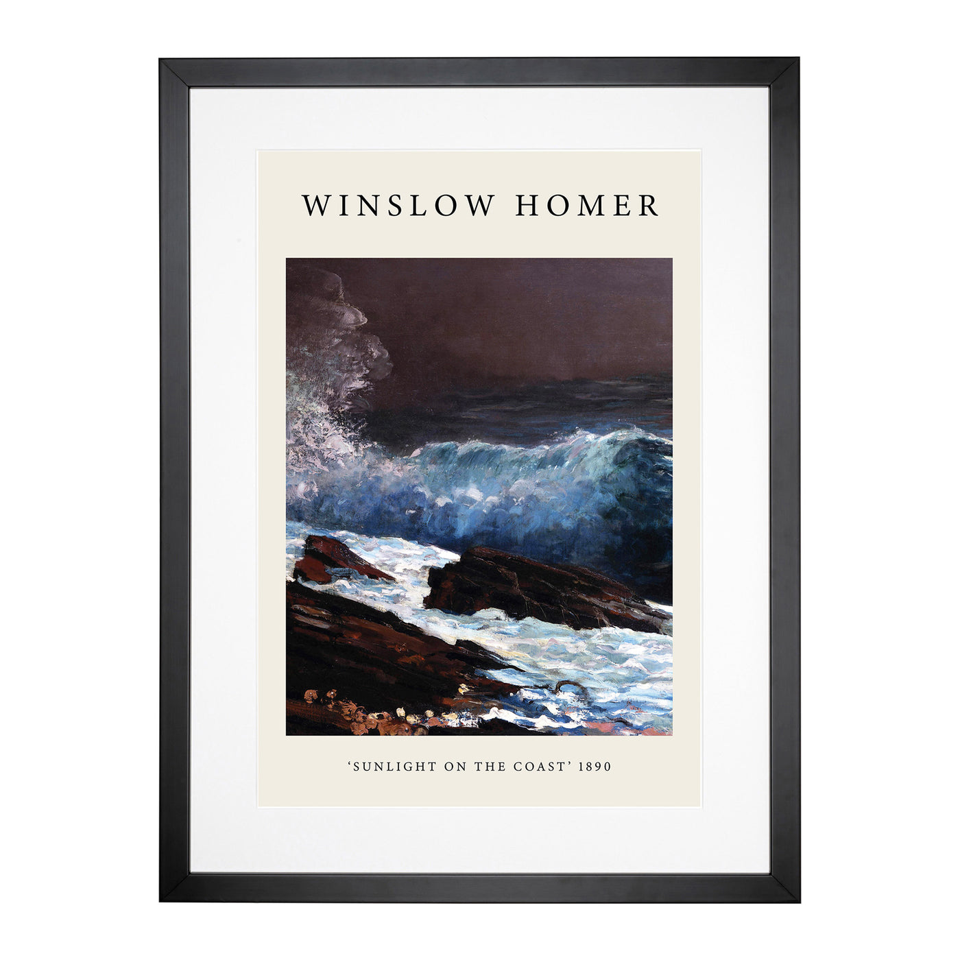 Sunlight On The Coast Print By Winslow Homer Framed Print Main Image