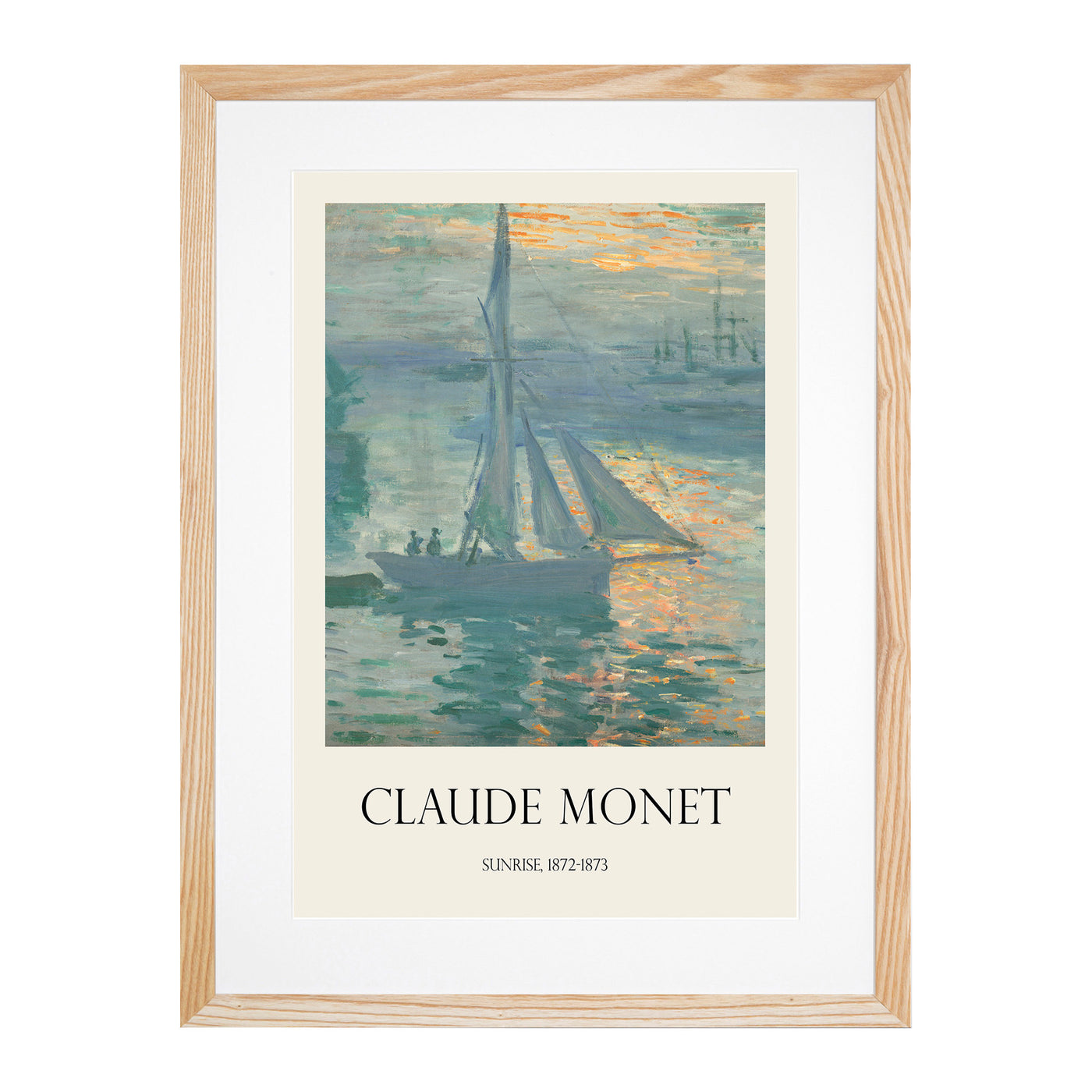 Sunrise Over The Boats Print By Claude Monet