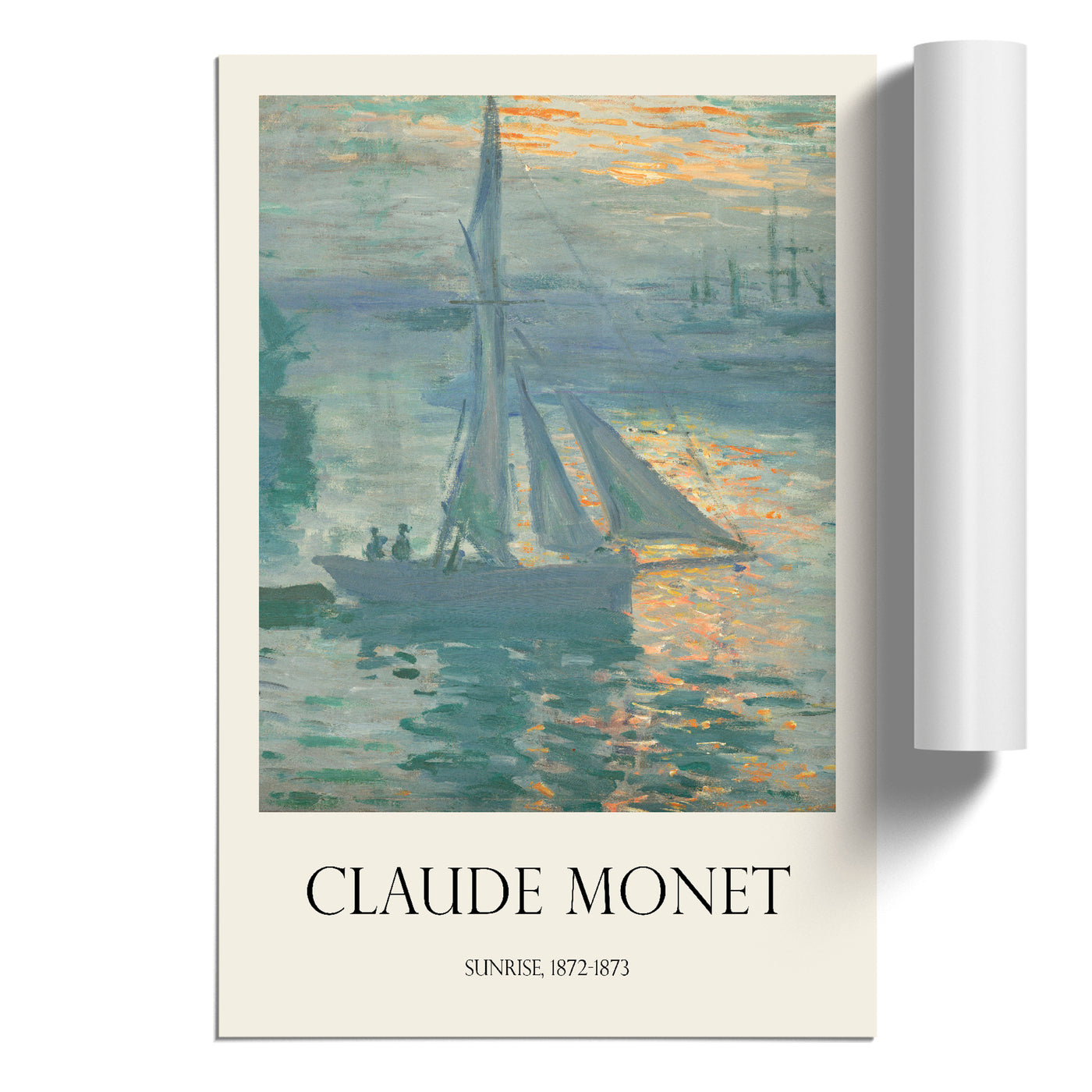 Sunrise Over The Boats Print By Claude Monet