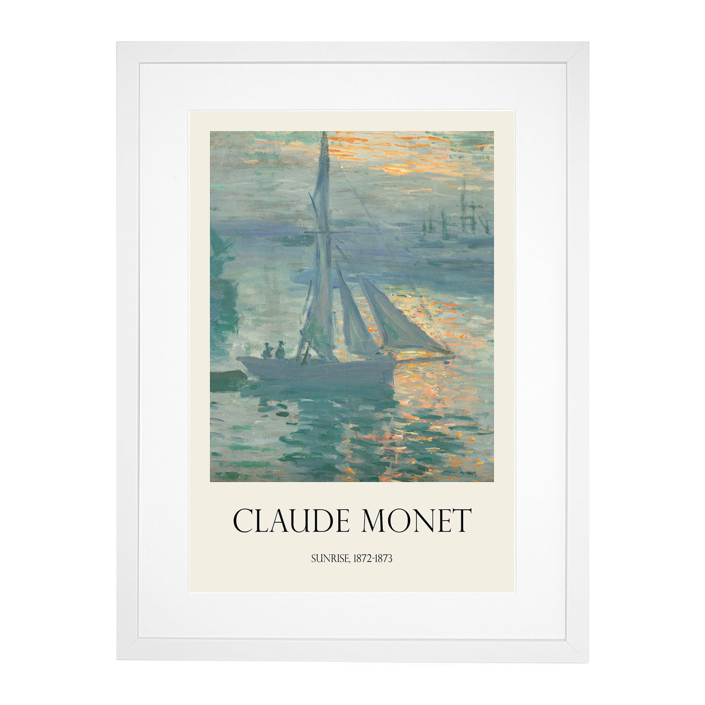 Sunrise Over The Boats Print By Claude Monet