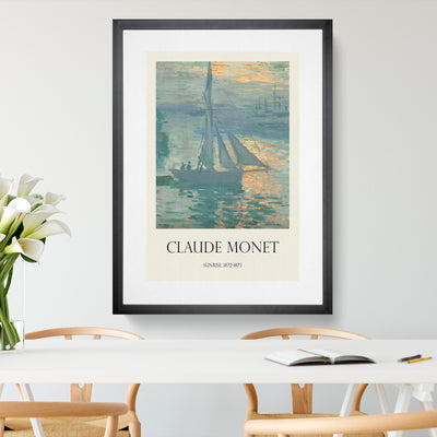 Sunrise Over The Boats Print By Claude Monet