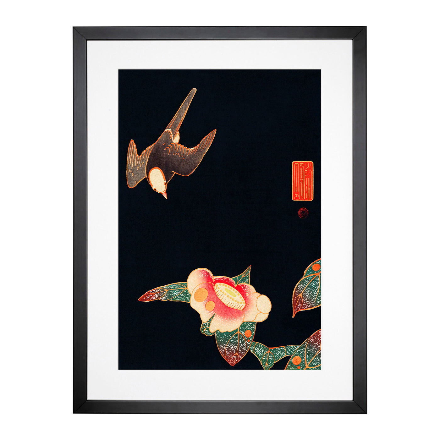 Swallow & Camellia By Ito Jakuchu