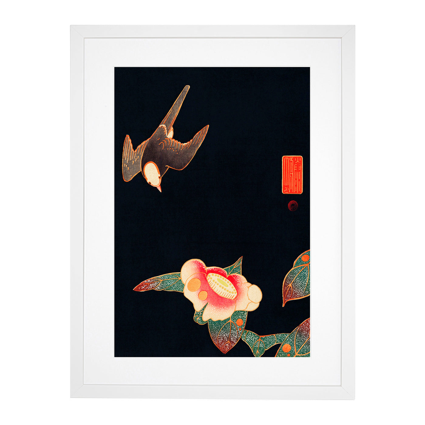 Swallow & Camellia By Ito Jakuchu