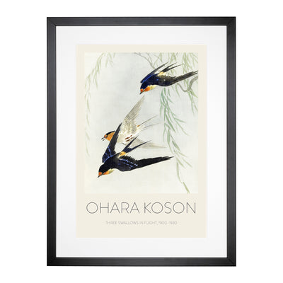 Swallows In Flight Print By Ohara Koson Framed Print Main Image