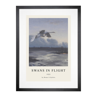 Swans In Flight Vol.1 Print By Bruno Liljefors Framed Print Main Image