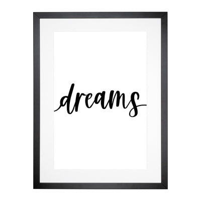 Sweet Dream No.3 Typography Framed Print Main Image