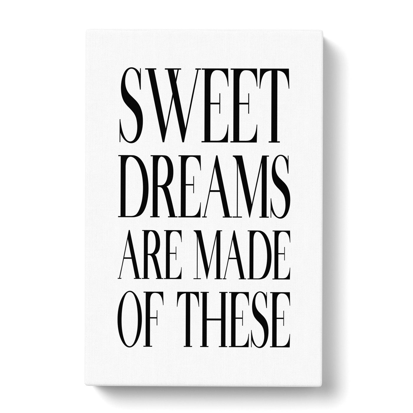 Sweet Dreams Typography Canvas Print Main Image
