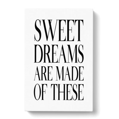 Sweet Dreams Typography Canvas Print Main Image