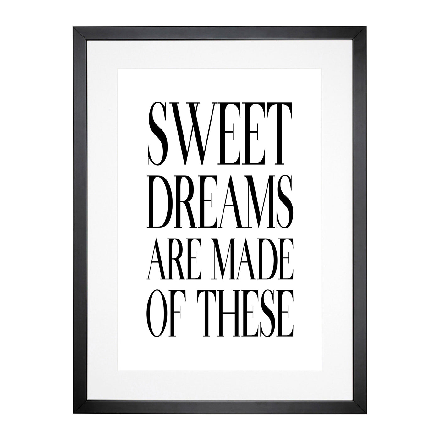 Sweet Dreams Typography Framed Print Main Image