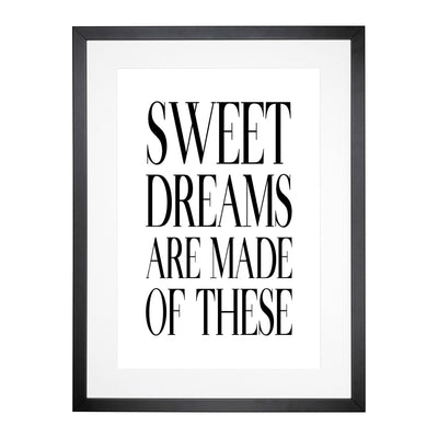 Sweet Dreams Typography Framed Print Main Image