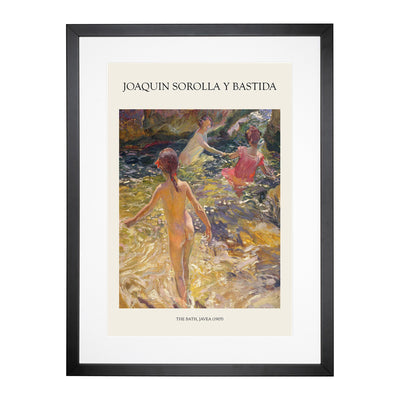 Swimming In The Sea Print By Joaquin Sorolla Y Bastida Framed Print Main Image