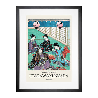 Tea House Print By Utagawa Kunisada Framed Print Main Image