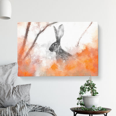 The Alert Hare in Orange