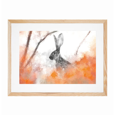 The Alert Hare in Orange