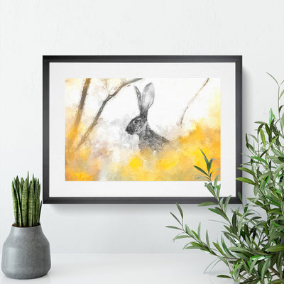 The Alert Hare in Yellow