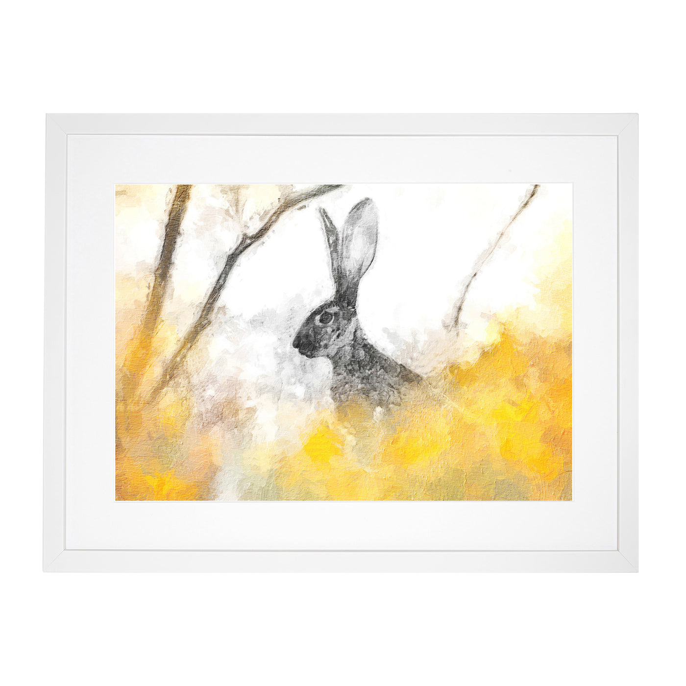 The Alert Hare in Yellow