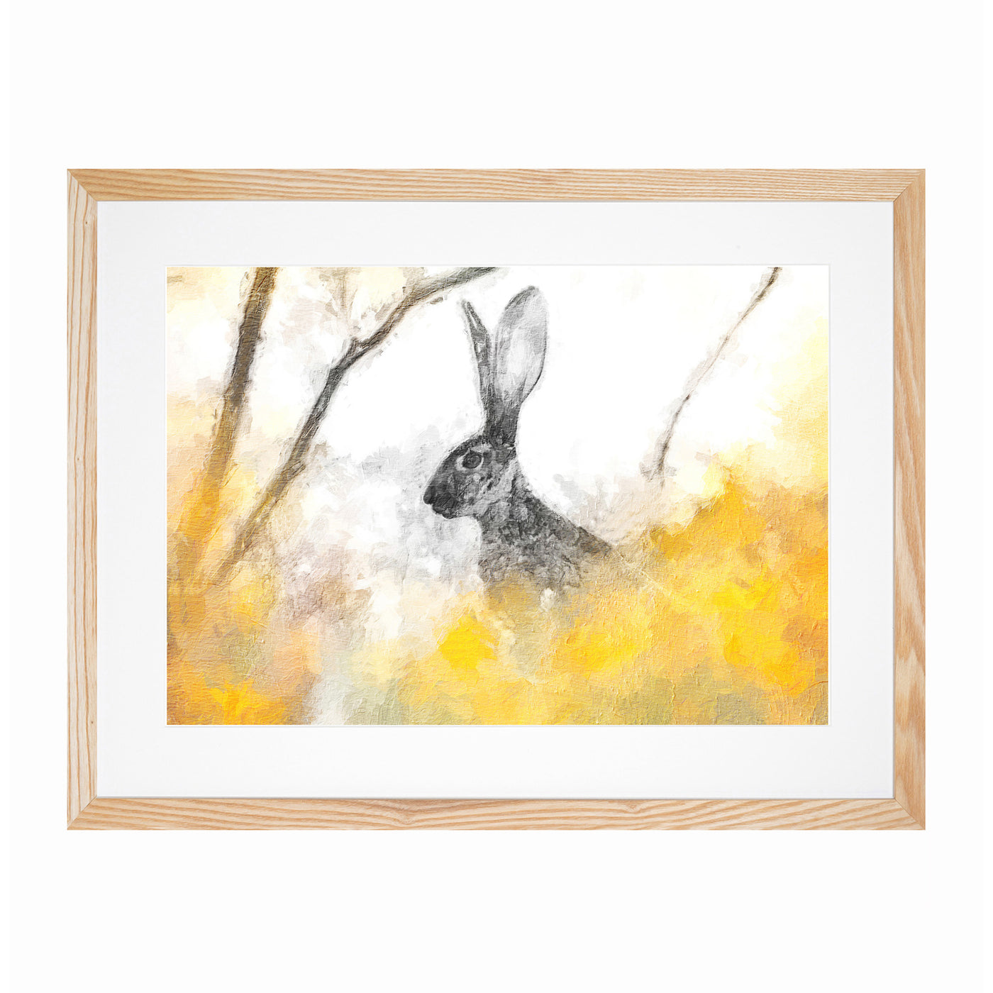 The Alert Hare in Yellow