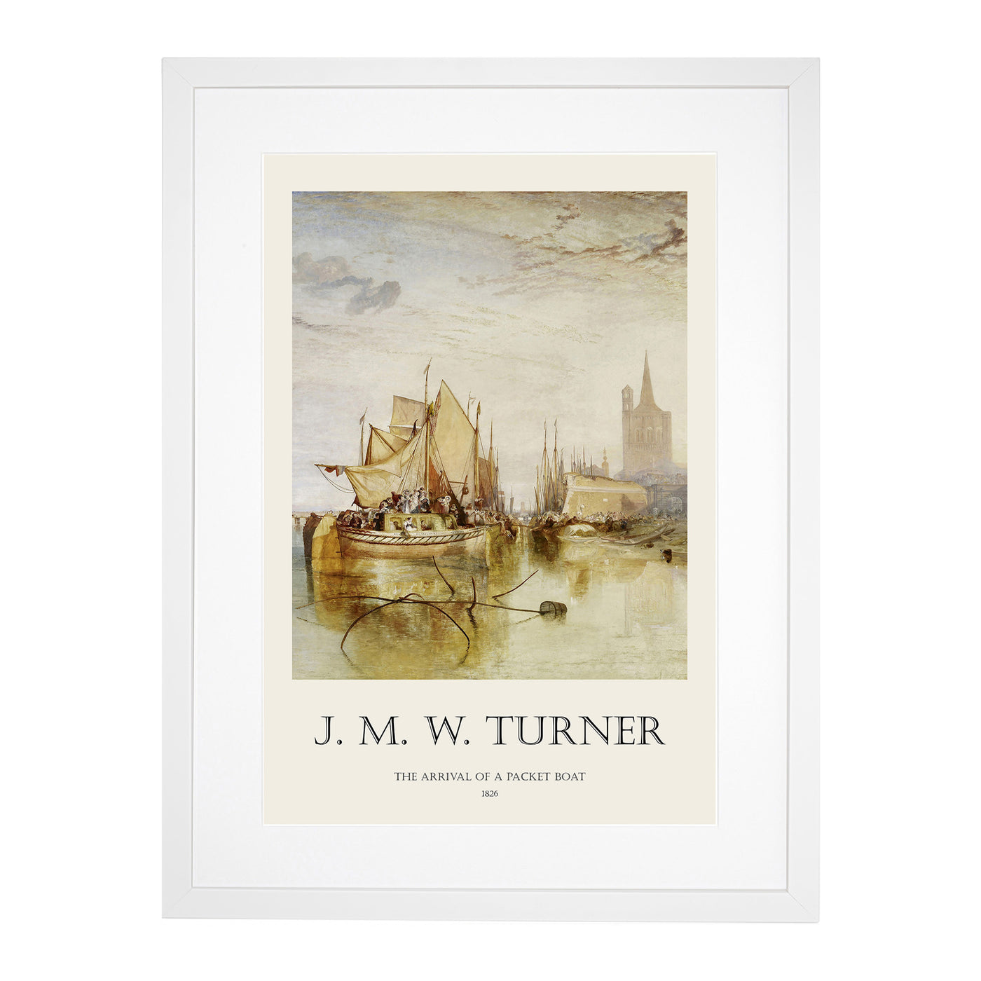 The Arrival Of A Packet Boat Print By Joseph-Mallord William Turner