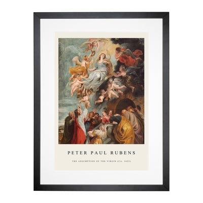 The Assumption Of The Virgin Print By Peter Paul Rubens Framed Print Main Image