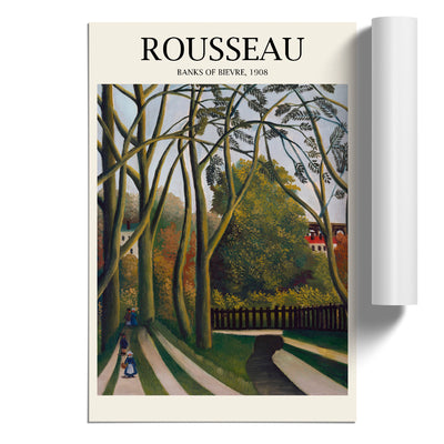 The Banks Of The Bievre Print By Henri Rousseau