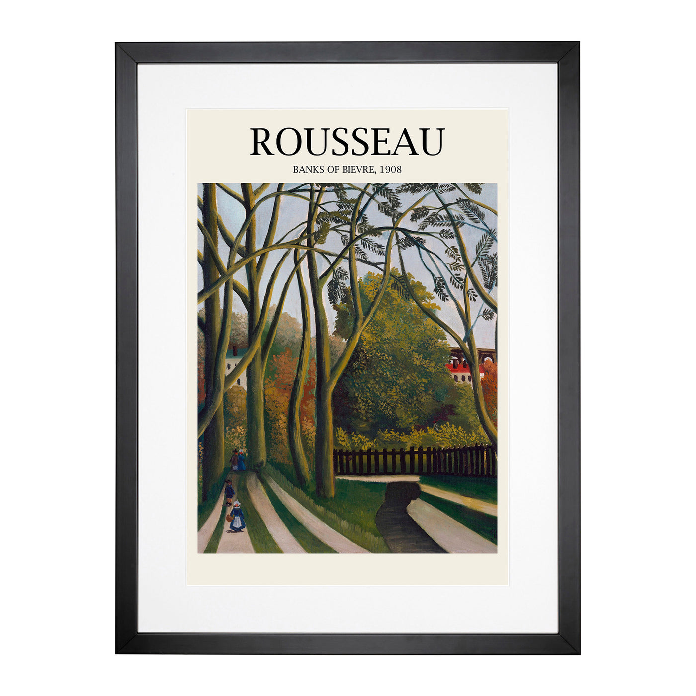 The Banks Of The Bievre Print By Henri Rousseau Framed Print Main Image