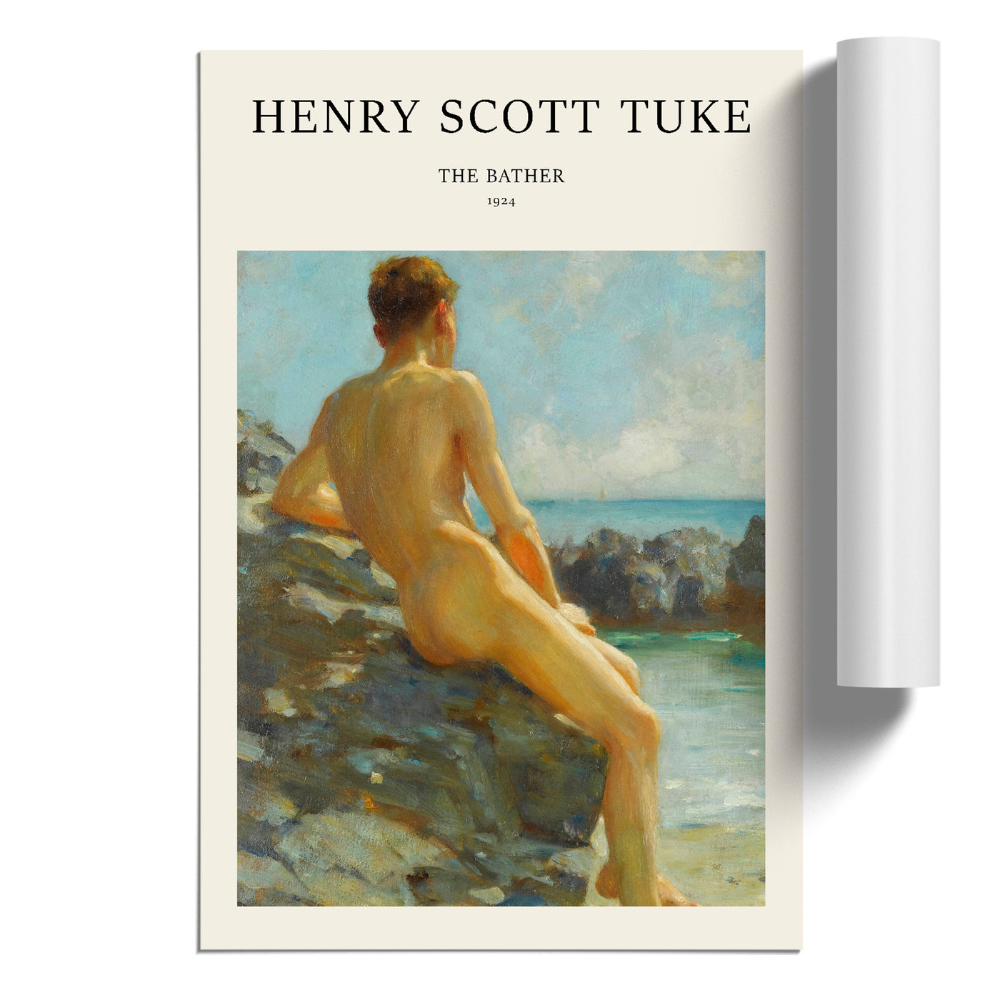 The Bather Print By Henry Scott Tuke